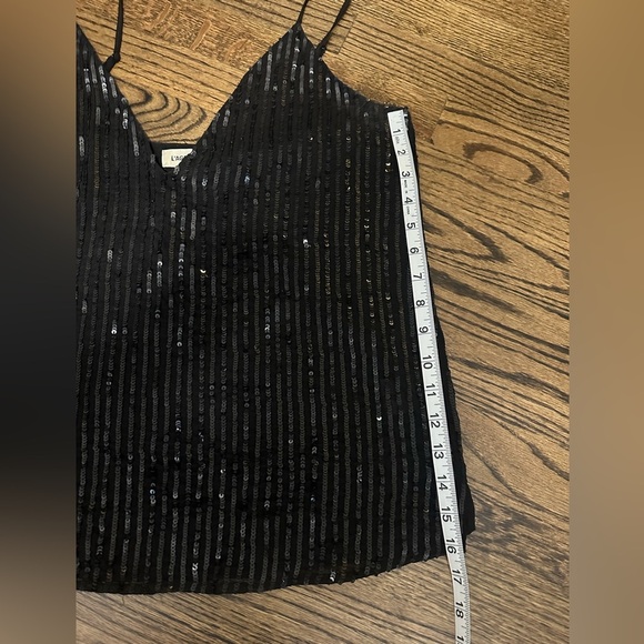 L’Agence Gabriella V Neck Sequin Cami - size medium - Picture 3 of 10